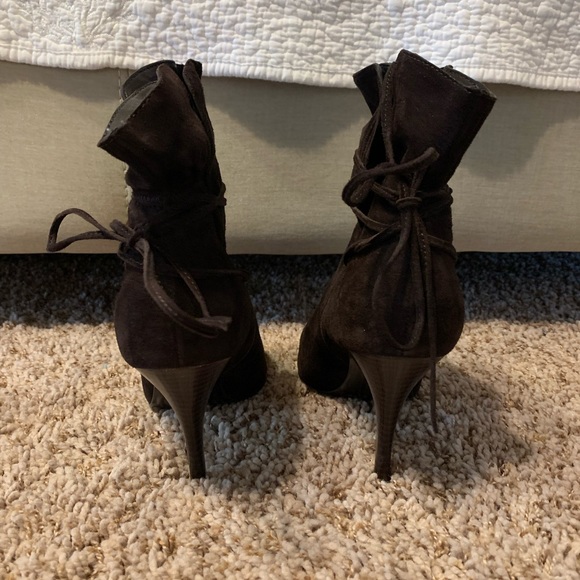Calvin Klein Brown Suede Booties- Size 7 1/2 - Picture 5 of 9
